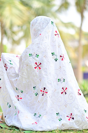 White Embroidered Namaz Chadar