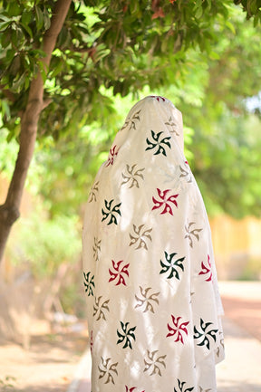 White Embroidered Namaz Chadar